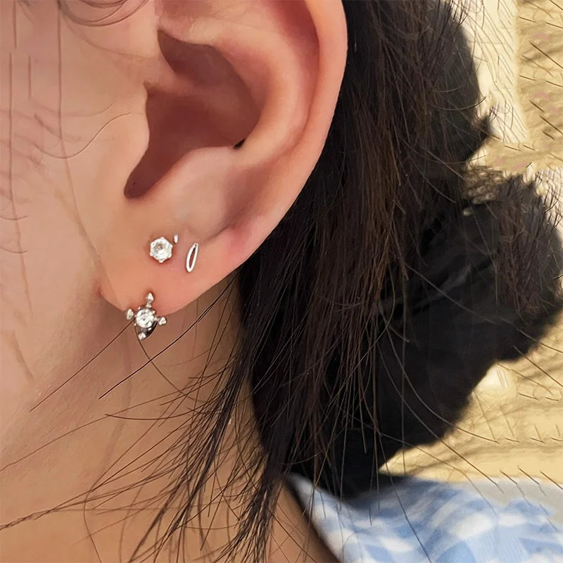 Jungkook Logo & Signature Titanium Steel Earrings