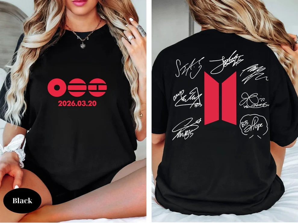 Arirang World-tour Signature Cotton T-shirt (Multiple Colors)