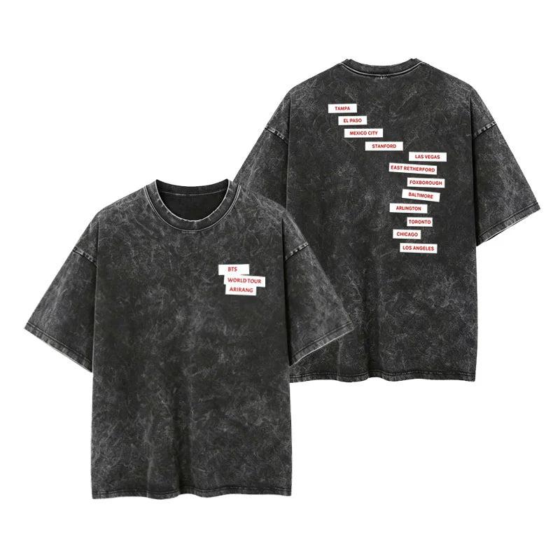 BTS WORLD TOUR ARIRANG T-SHIRT 100% COTTON - VARIOUS COLORS