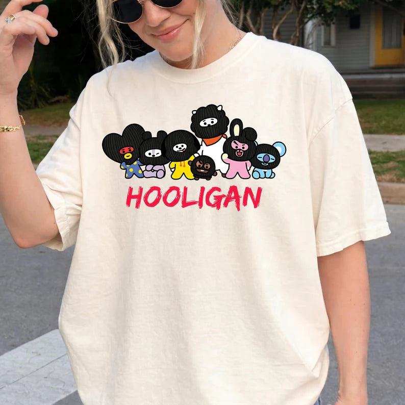 BTS HOOLIGAN T-SHIRTS 100% COTTON